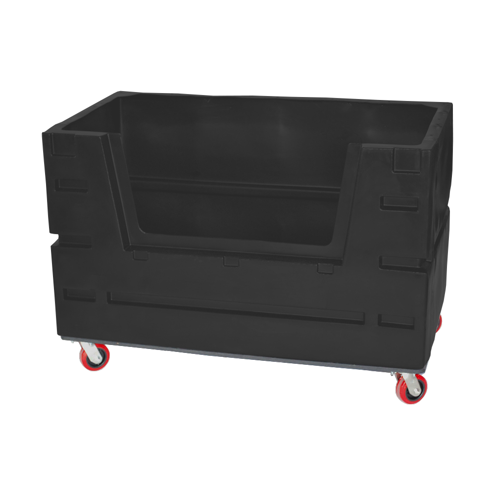 COF-3433-H6, Hopper Front Bulk Cart, 28 Bushel, 60" x 33" x 40" - Black 
