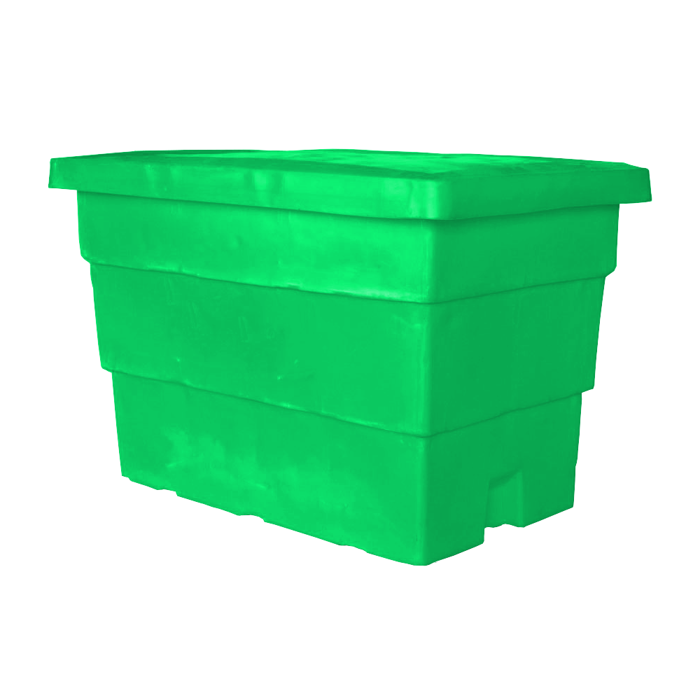 MTC-Series, Bulk Container, 14.5 Bushel, 48" x 32" x 32.5" - Lime Green, Heavy Duty 