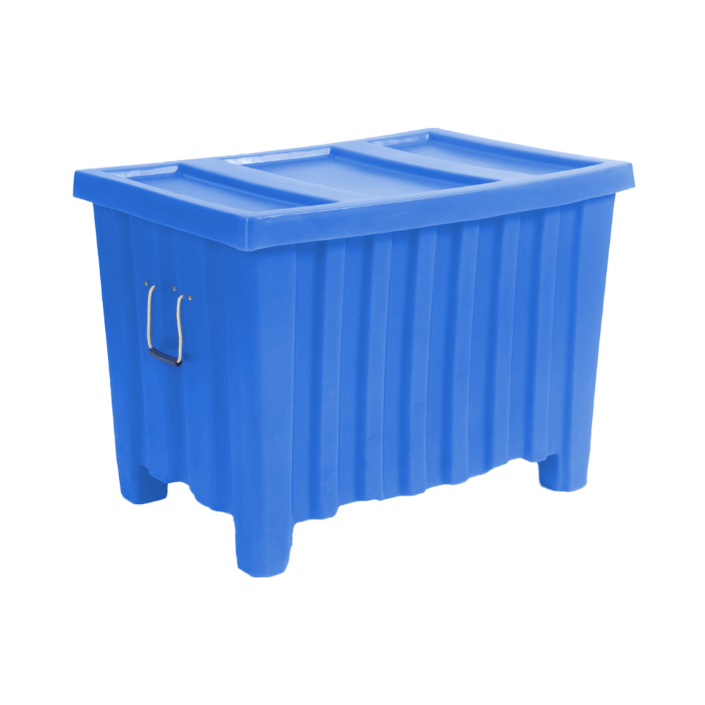 MTE-L, Forkliftable Containers, 11.3 Bushel, 41.5" x 28.75" x 30" - Blue, Heavy Duty 