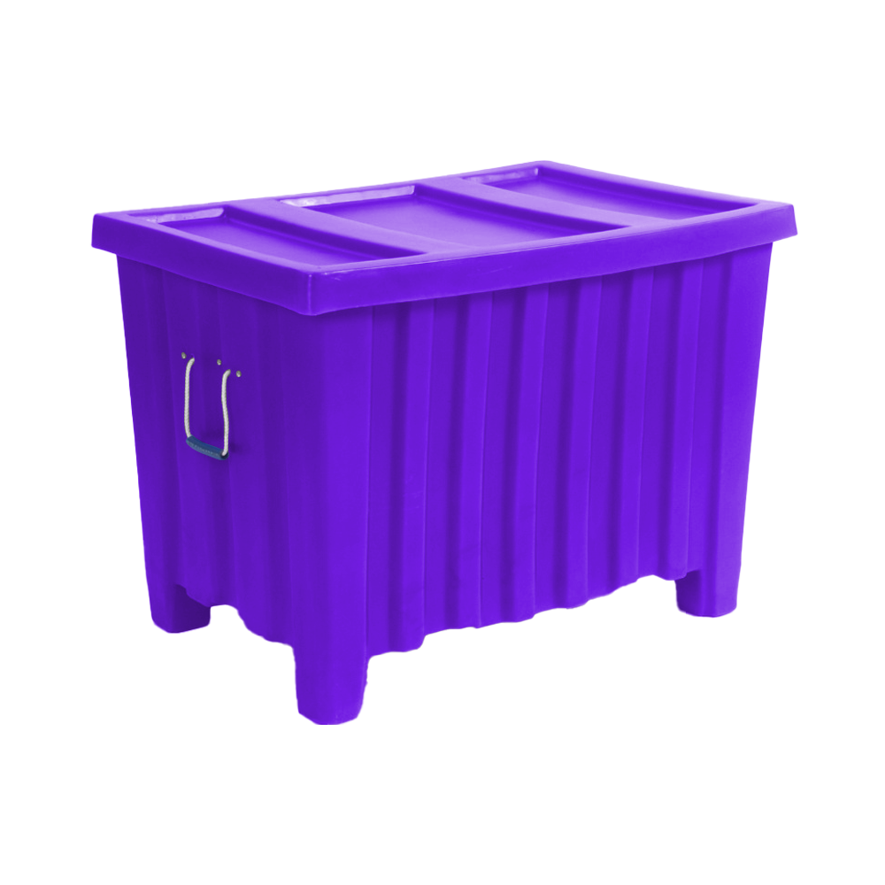 MTE-L, Forkliftable Containers, 11.3 Bushel, 41.5" x 28.75" x 30" - Purple, Heavy Duty 