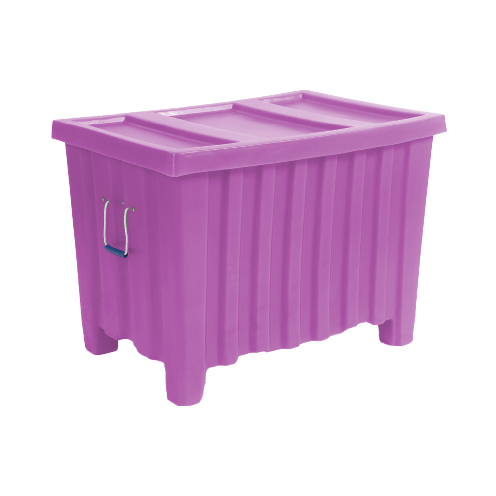 MTE-L, Forkliftable Containers, 11.3 Bushel, 41.5" x 28.75" x 30" - Pink, Heavy Duty 