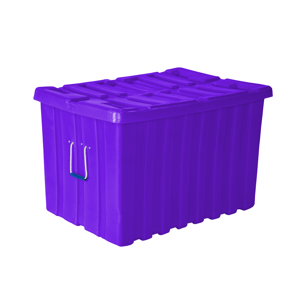 MTE-Series, Bulk Containers, 11.3 Bushel, 41" x 28" x 26.5" - Purple, Heavy Duty 