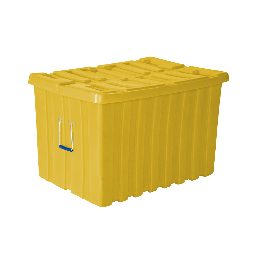 MTE-Series, Bulk Containers, 11.3 Bushel, 41" x 28" x 26.5" - Yellow, Heavy Duty 