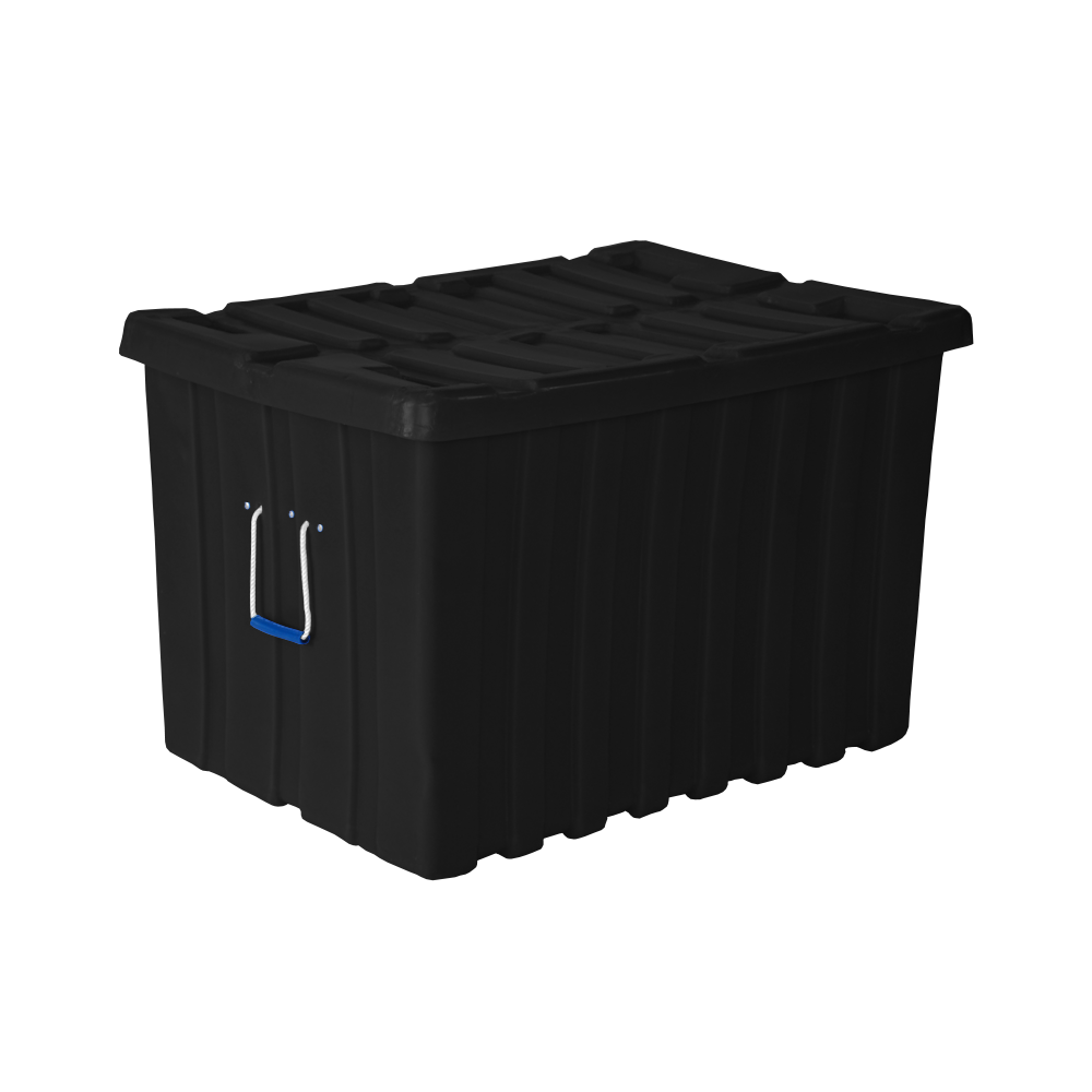 MTE-Series, Bulk Containers, 11.3 Bushel, 41" x 28" x 26.5" - Black, Heavy Duty 