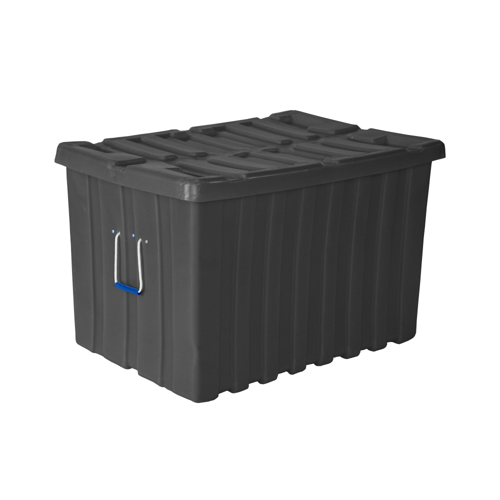 MTE-Series, Bulk Containers, 11.3 Bushel, 41" x 28" x 26.5" - Dark Gray, Heavy Duty 