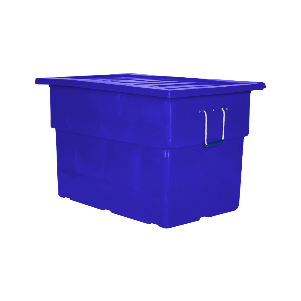 MTF-Series, Bulk Container, 8 Bushel, 38.5" x 26" x 25" - Dark Blue, Heavy Duty 