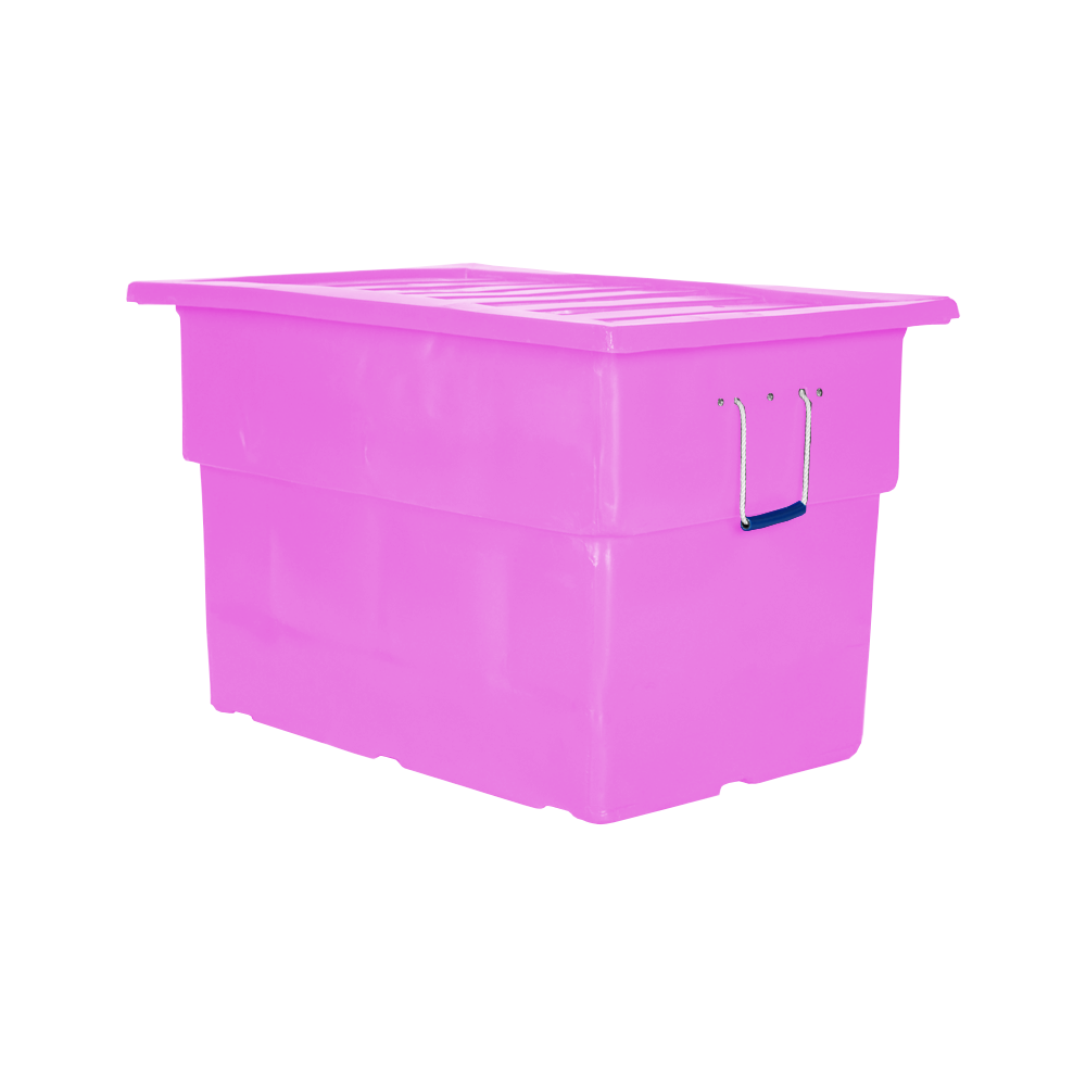 MTF-Series, Bulk Container, 8 Bushel, 38.5" x 26" x 25" - Pink, Heavy Duty 