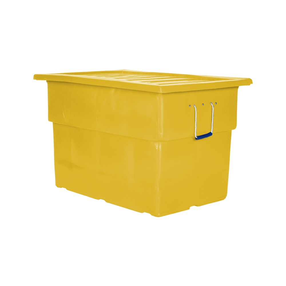 MTF-Series, Bulk Container, 8 Bushel, 38.5" x 26" x 25" - Yellow, Heavy Duty 