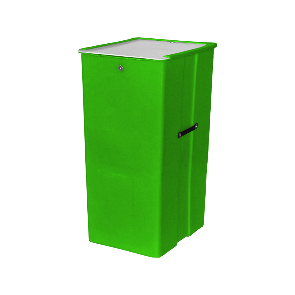 MTJ Series, Bulk Container, 7 Bushel, 23.5" x 20" x 41" - Lime Green 