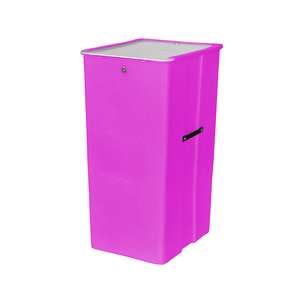 MTJ Series, Bulk Container, 7 Bushel, 23.5" x 20" x 41" - Pink 