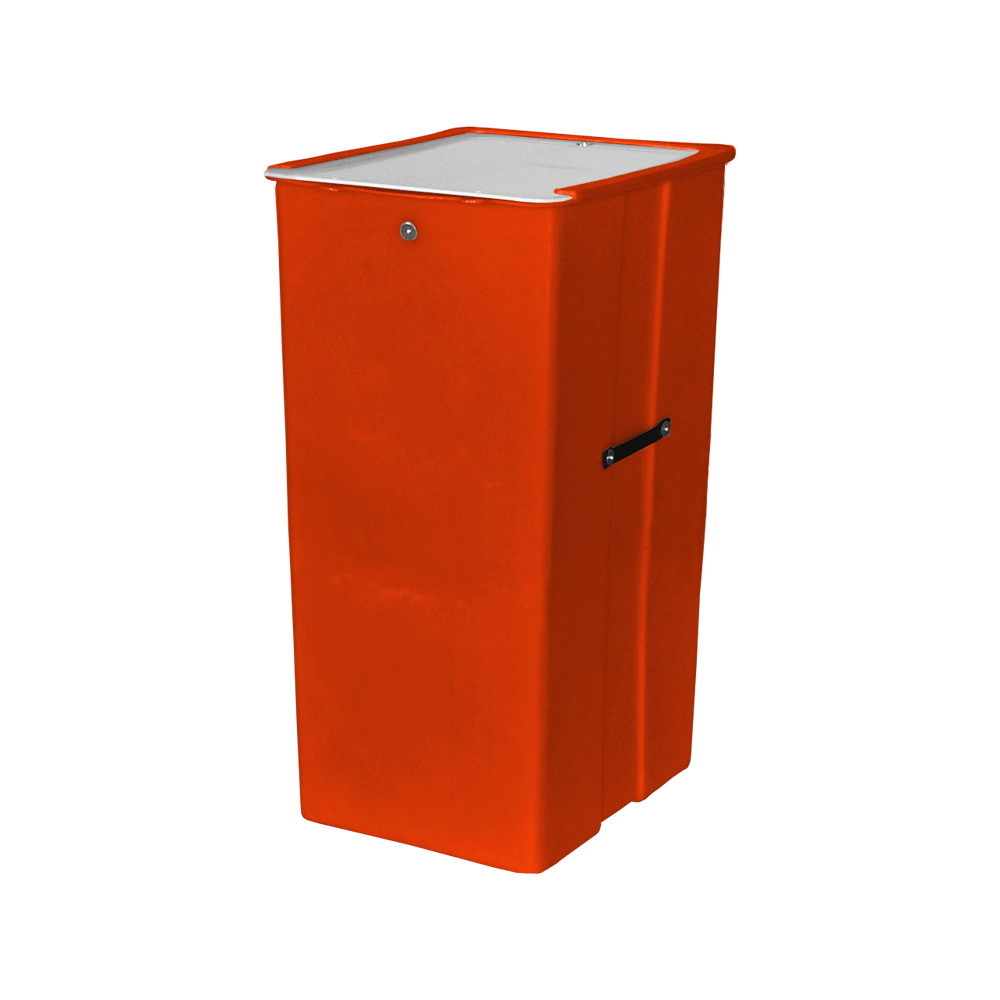 MTJ Series, Bulk Container, 7 Bushel, 23.5" x 20" x 41" - Orange 