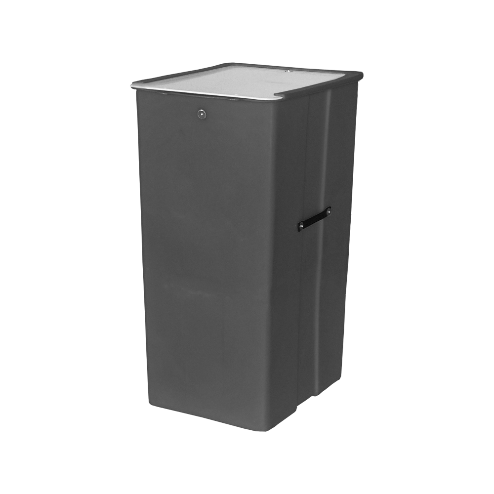 MTJ Series, Bulk Container, 7 Bushel, 23.5" x 20" x 41" - Dark Gray 