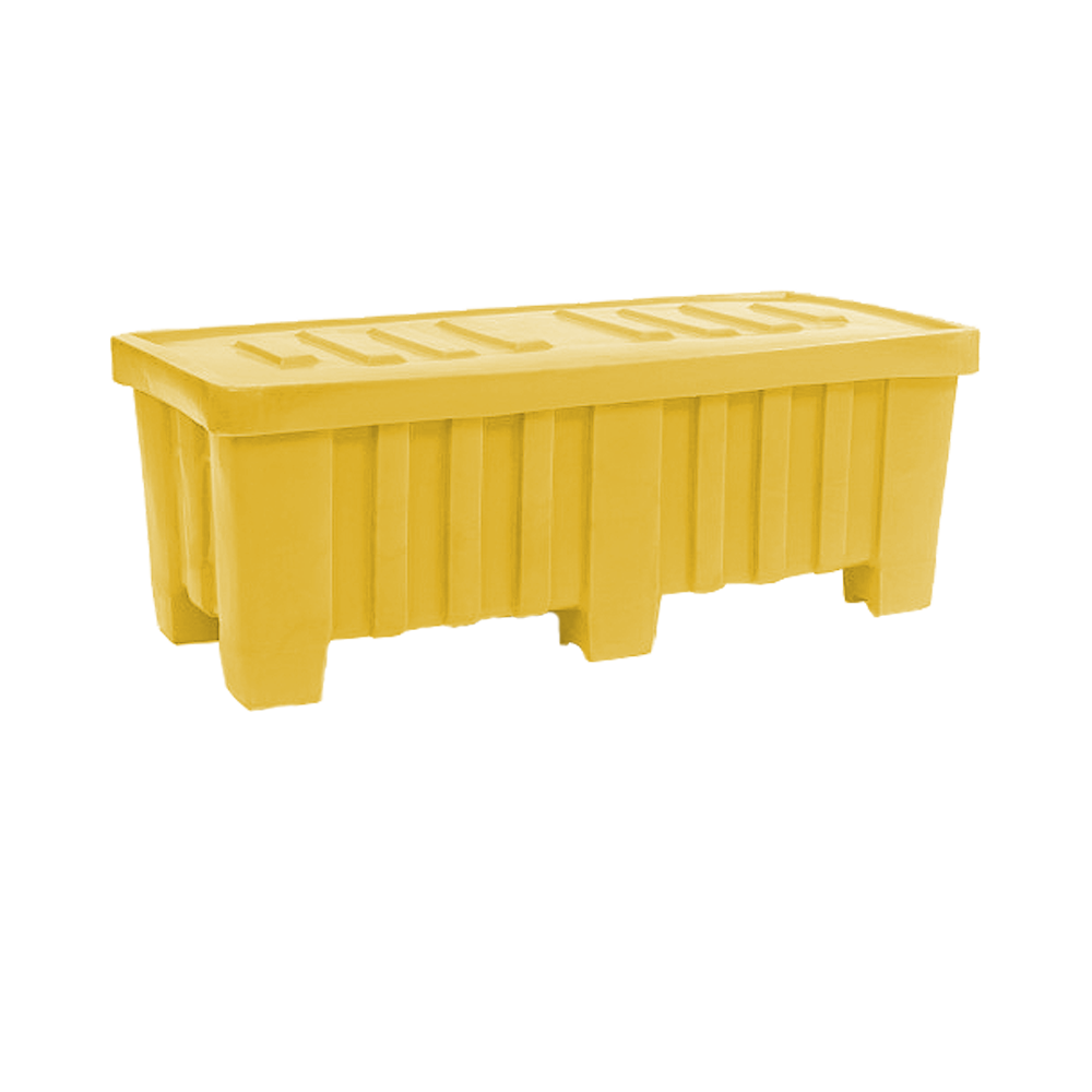 MTO, Forkliftable, Bulk Container, 5.6 Bushel, 51.5" x 22.5" x 19" - Yellow, Heavy Duty 