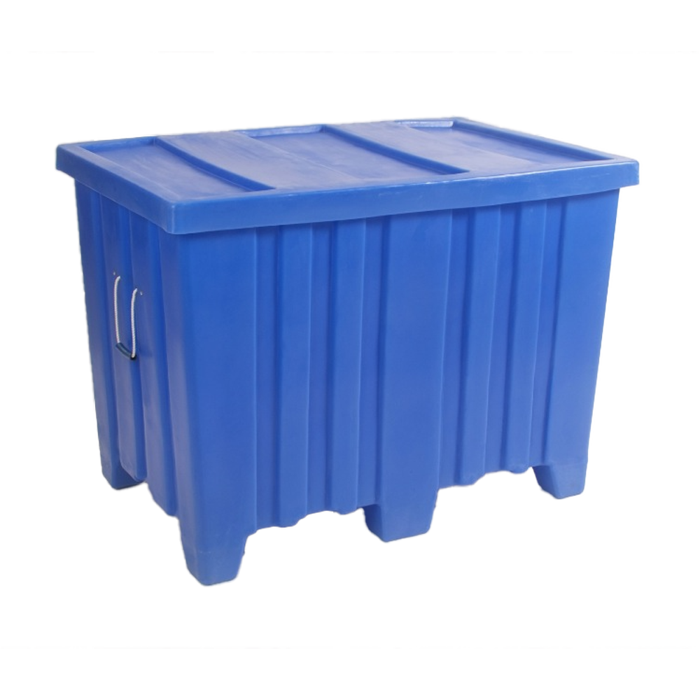 MTR-Series, Forkliftable Bulk Container, 10.44 Bushel, 45" x 30" x 33" - Blue, Medium Duty 