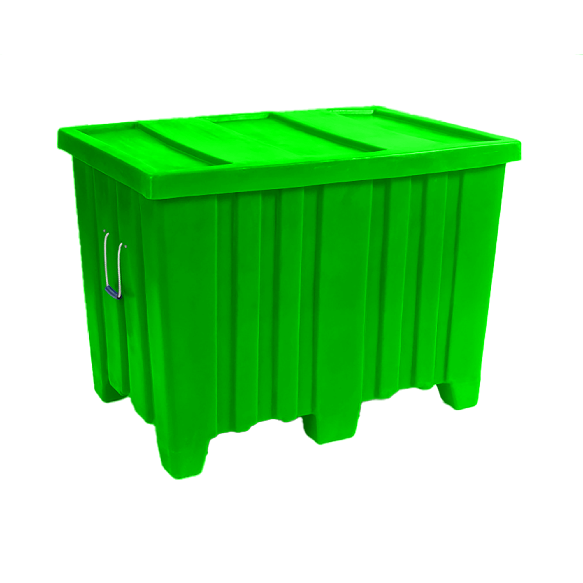 MTR-Series, Forkliftable Bulk Container, 10.44 Bushel, 45" x 30" x 33" - Lime Green, Heavy Duty 