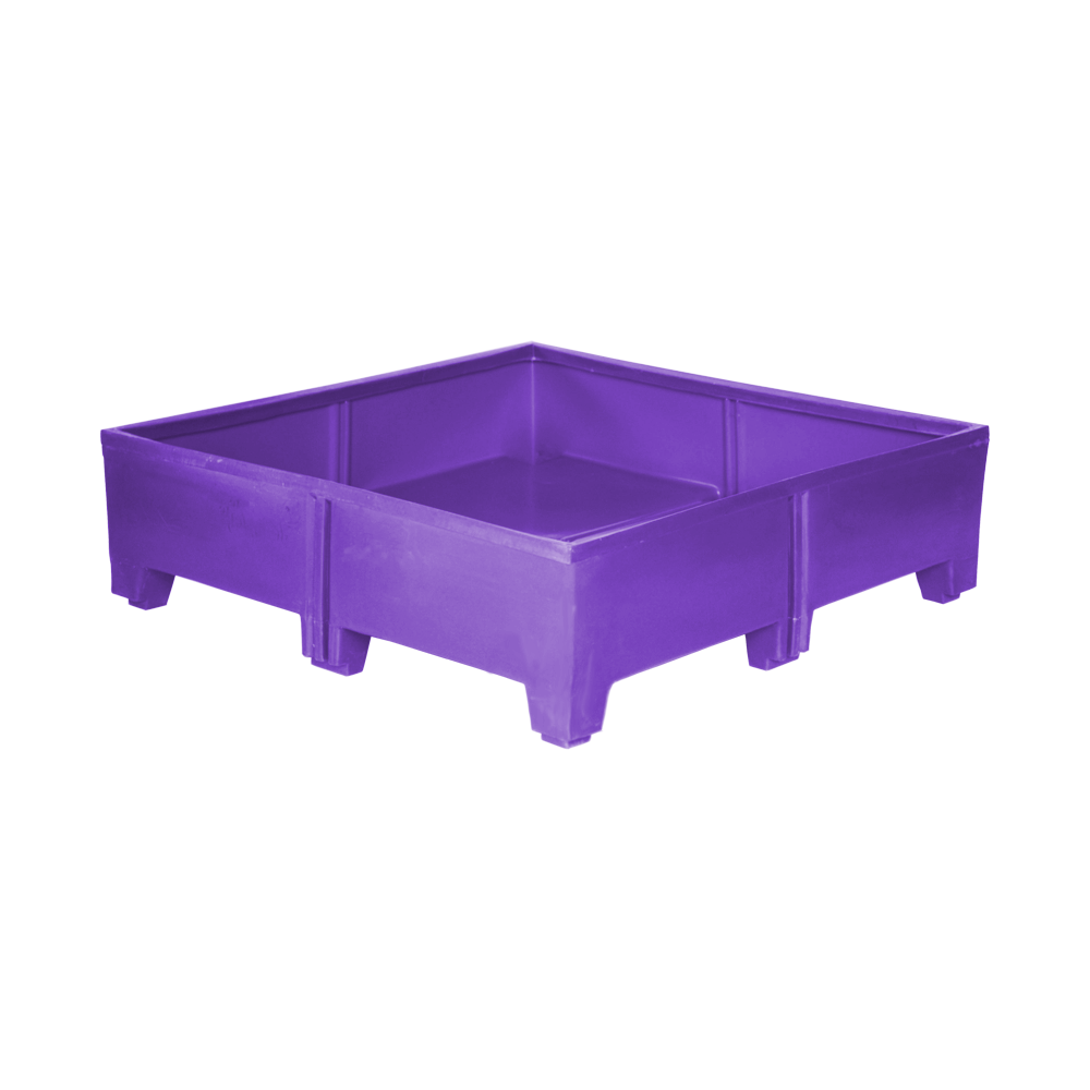 MTU-Series, Stack Only Containers, 10 Bushel, 47" x 47" x 14" - Purple 