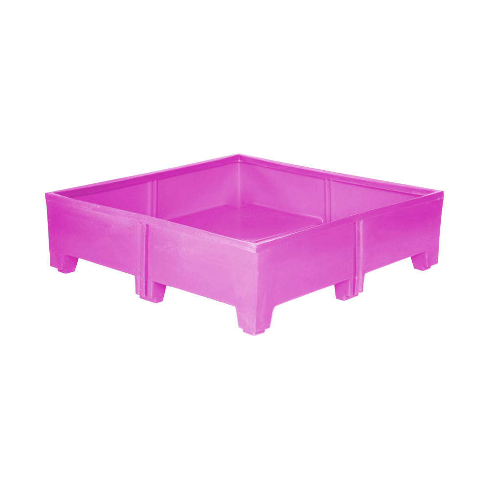 MTU-Series, Stack Only Containers, 10 Bushel, 47" x 47" x 14" - Pink 
