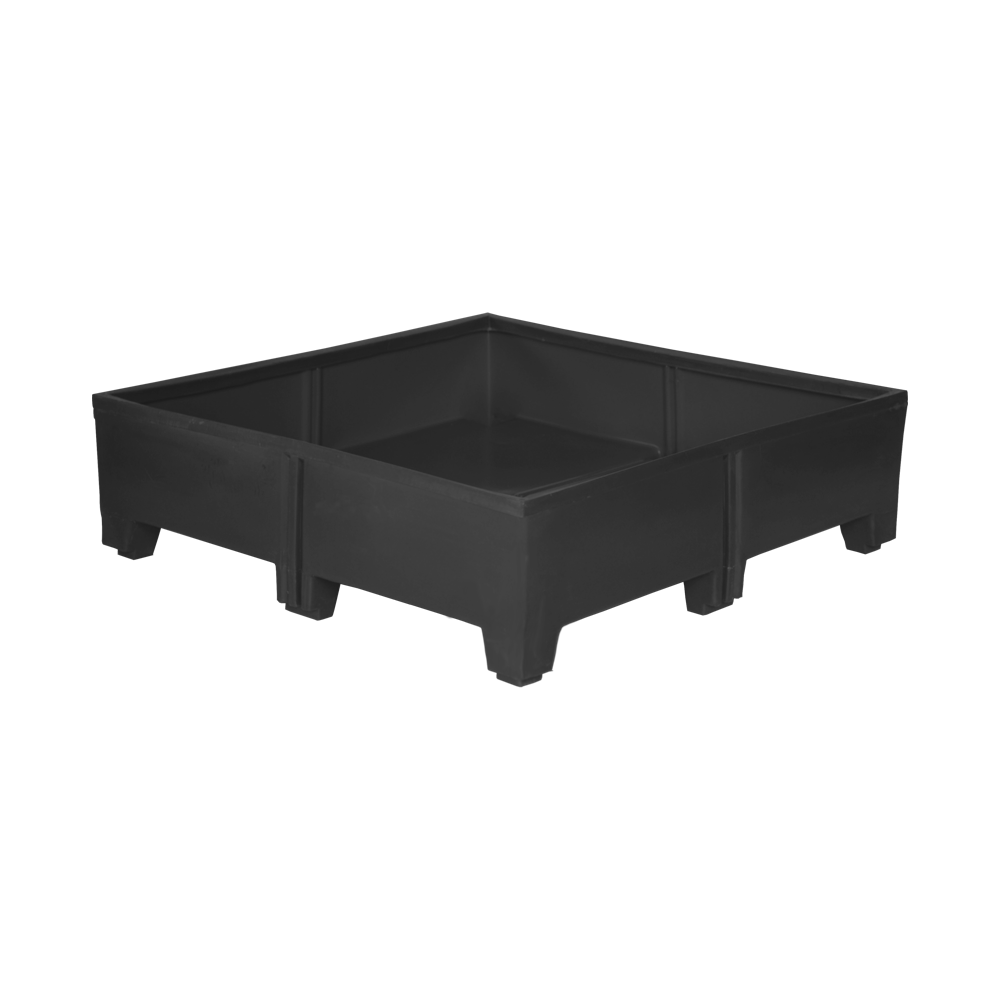 MTU-Series, Stack Only Containers, 10 Bushel, 47" x 47" x 14" - Black 