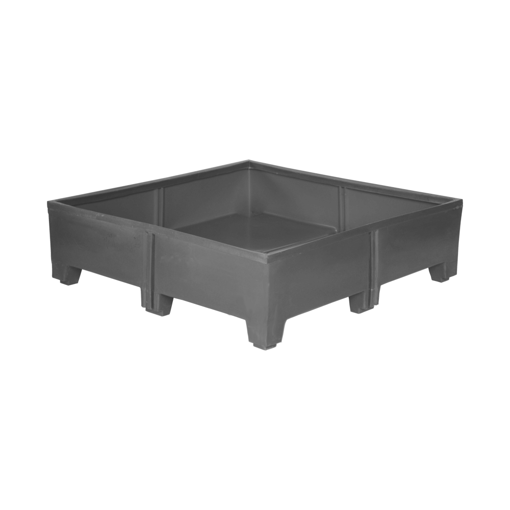 MTU-Series, Stack Only Containers, 10 Bushel, 47" x 47" x 14" - Dark Gray 