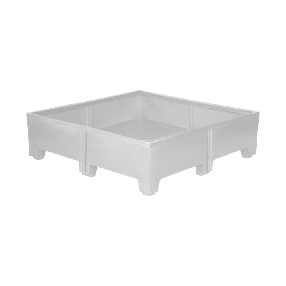 MTU-Series, Stack Only Containers, 10 Bushel, 47" x 47" x 14" - White 