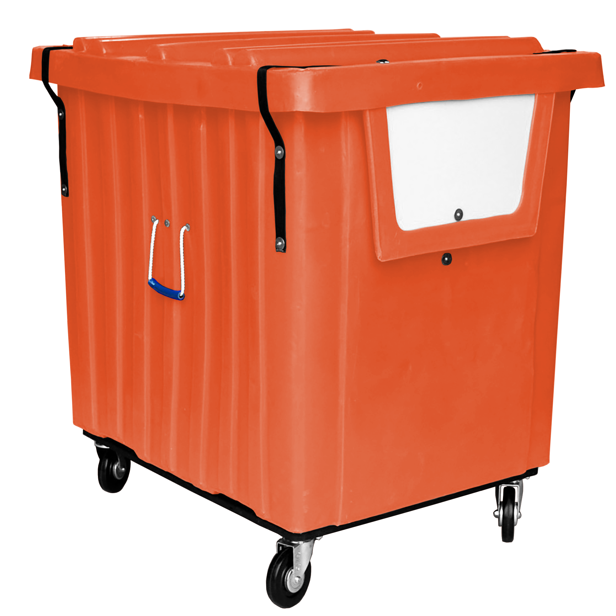 MTV-H5-LPSS, Hopper Front Box Truck, 20 Bushel, 41" x 34" x 42" - Orange, Heavy Duty 