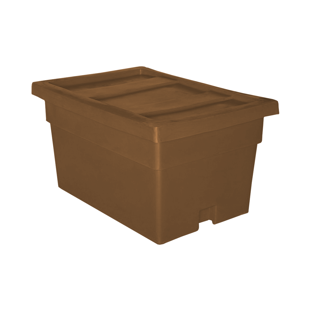 MTX-Series, Bulk Container, 20 Bushel, 54" x 37.5" x 29" - Brown, Heavy Duty 