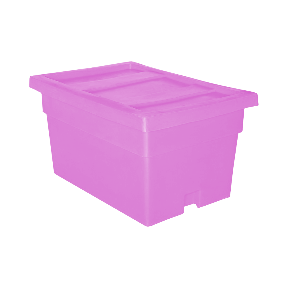 MTX-Series, Bulk Container, 20 Bushel, 54" x 37.5" x 29" - Pink, Heavy Duty 