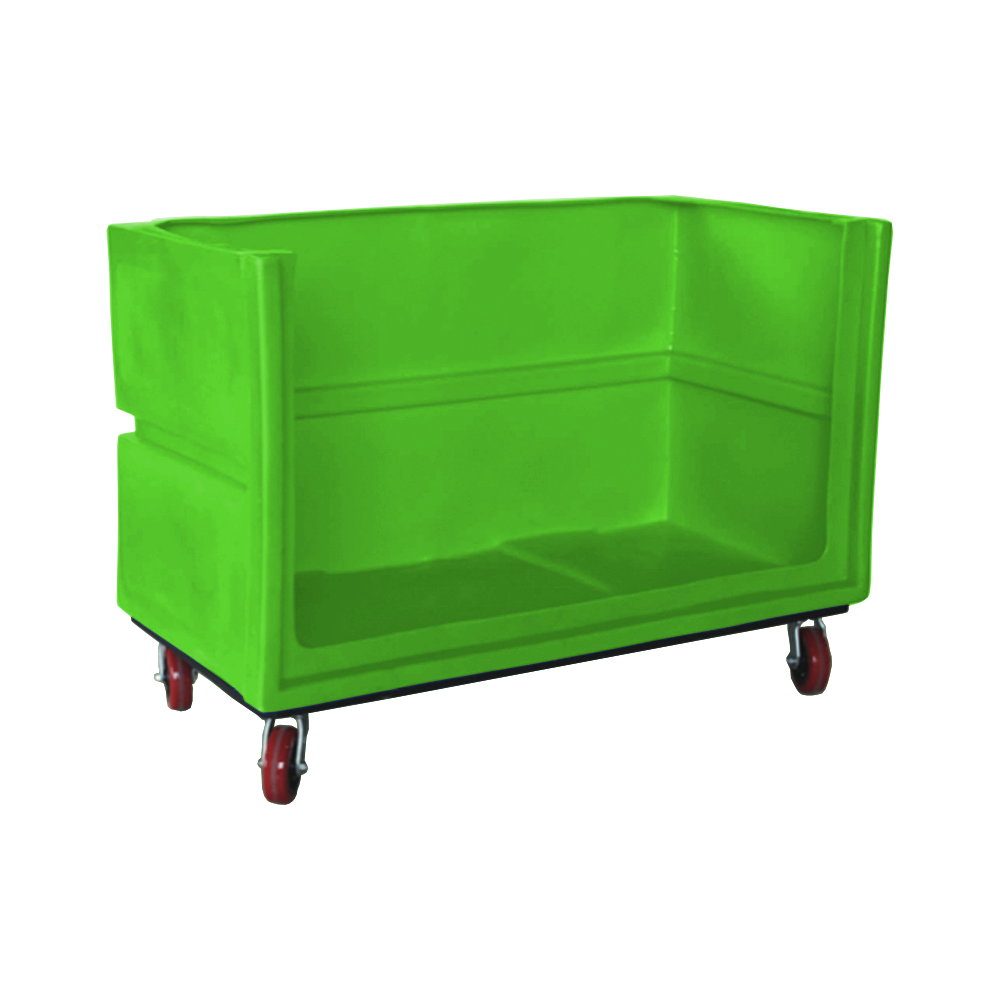 OFC-3429-H6, Bulk Cart, 24 Bushel, 60" x 29.8" x 40" - Lime Green 