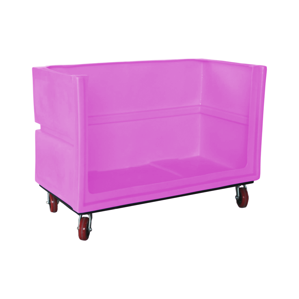 OFC-3429-H6, Bulk Cart, 24 Bushel, 60" x 29.8" x 40" - Pink 