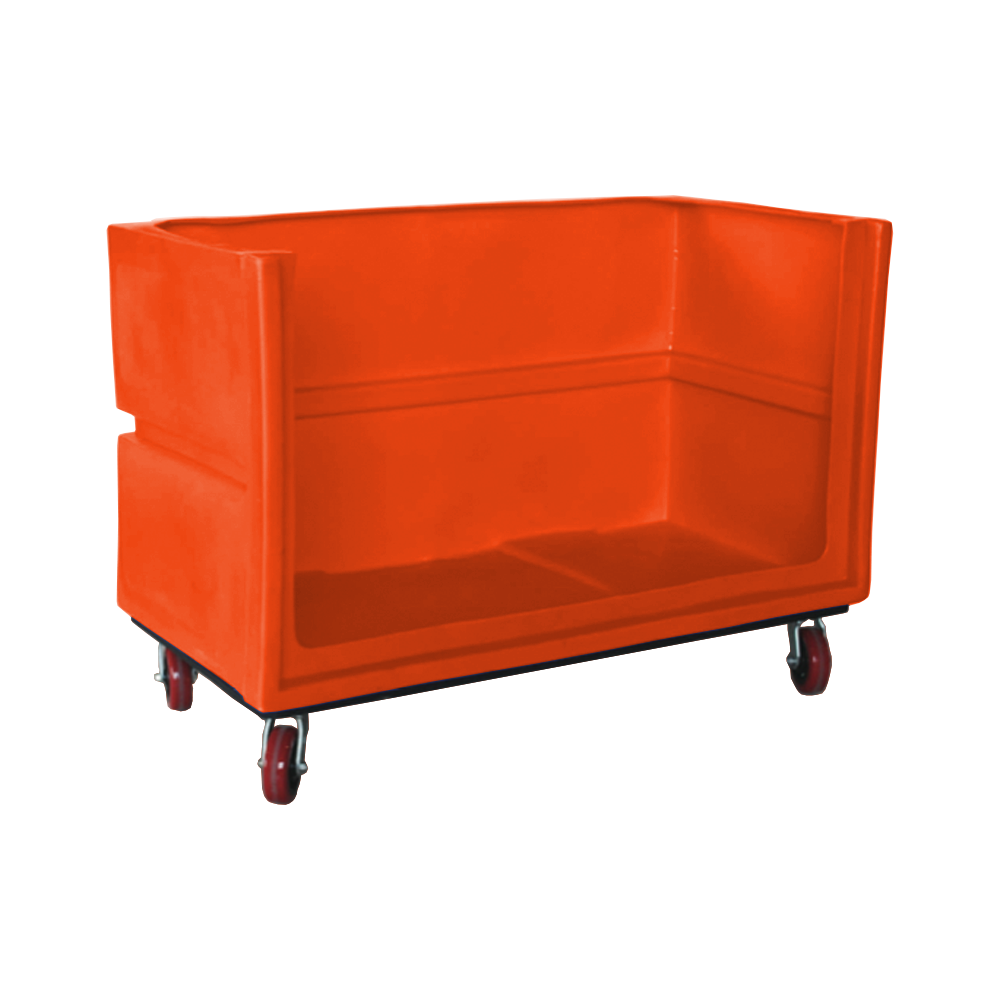 OFC-3429-H6, Bulk Cart, 24 Bushel, 60" x 29.8" x 40" - Orange 