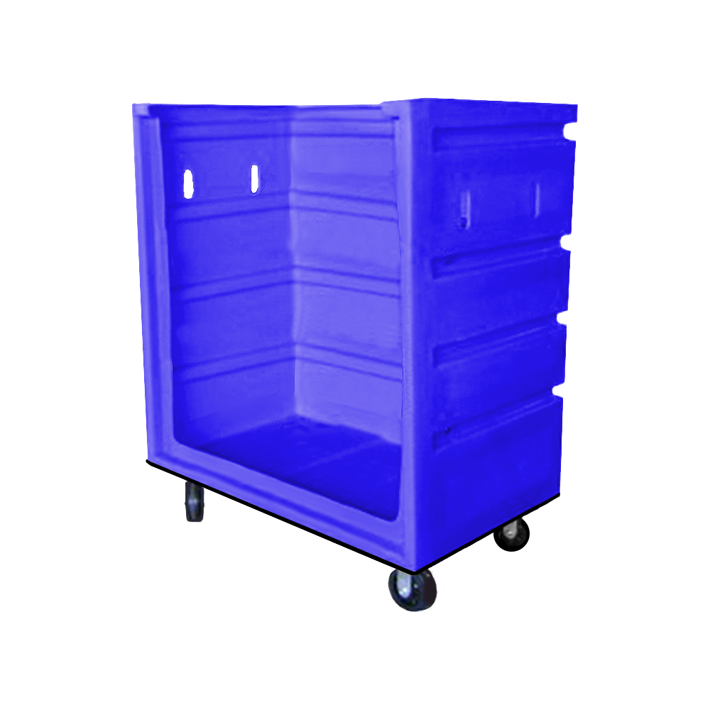 OFC-4829-H6, Open Front Bulk Cart, 24 Bushel, 48" x 29.5" x 56" - Dark Blue 