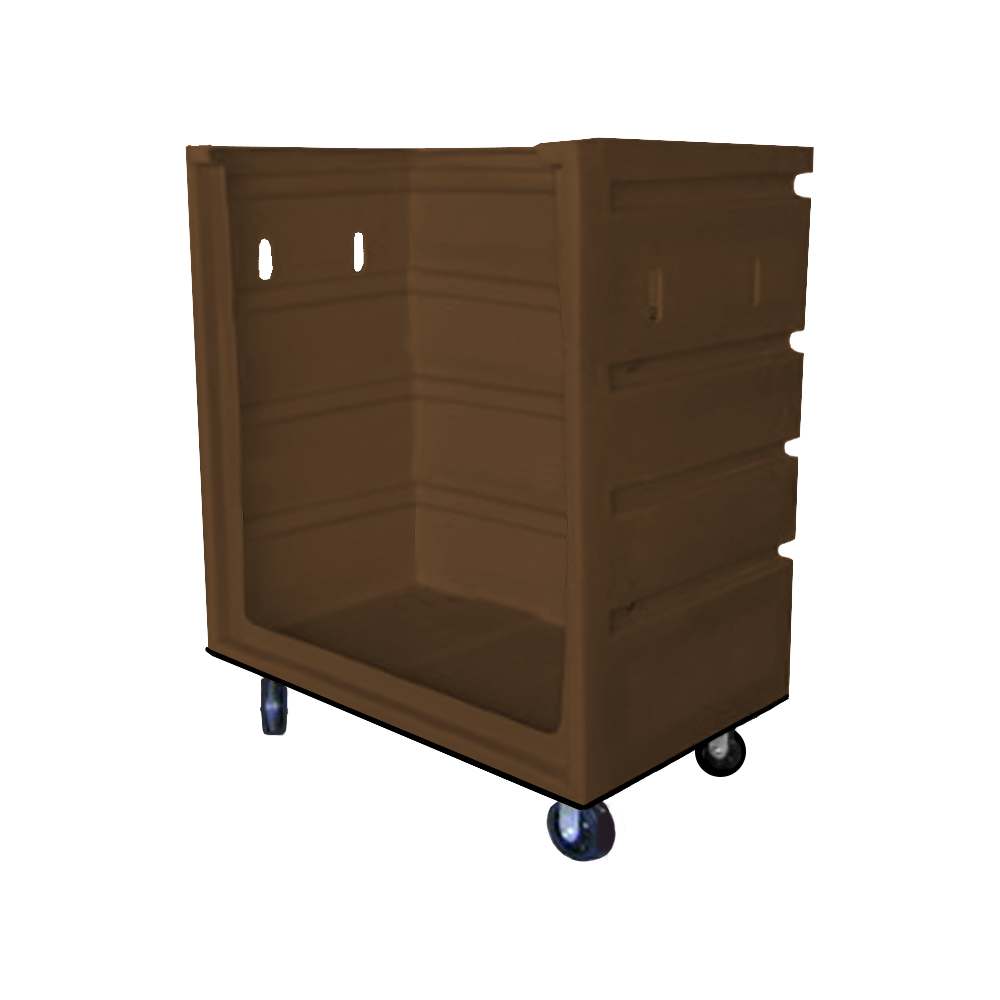 OFC-4829-H6, Open Front Bulk Cart, 24 Bushel, 48" x 29.5" x 56" - Brown 