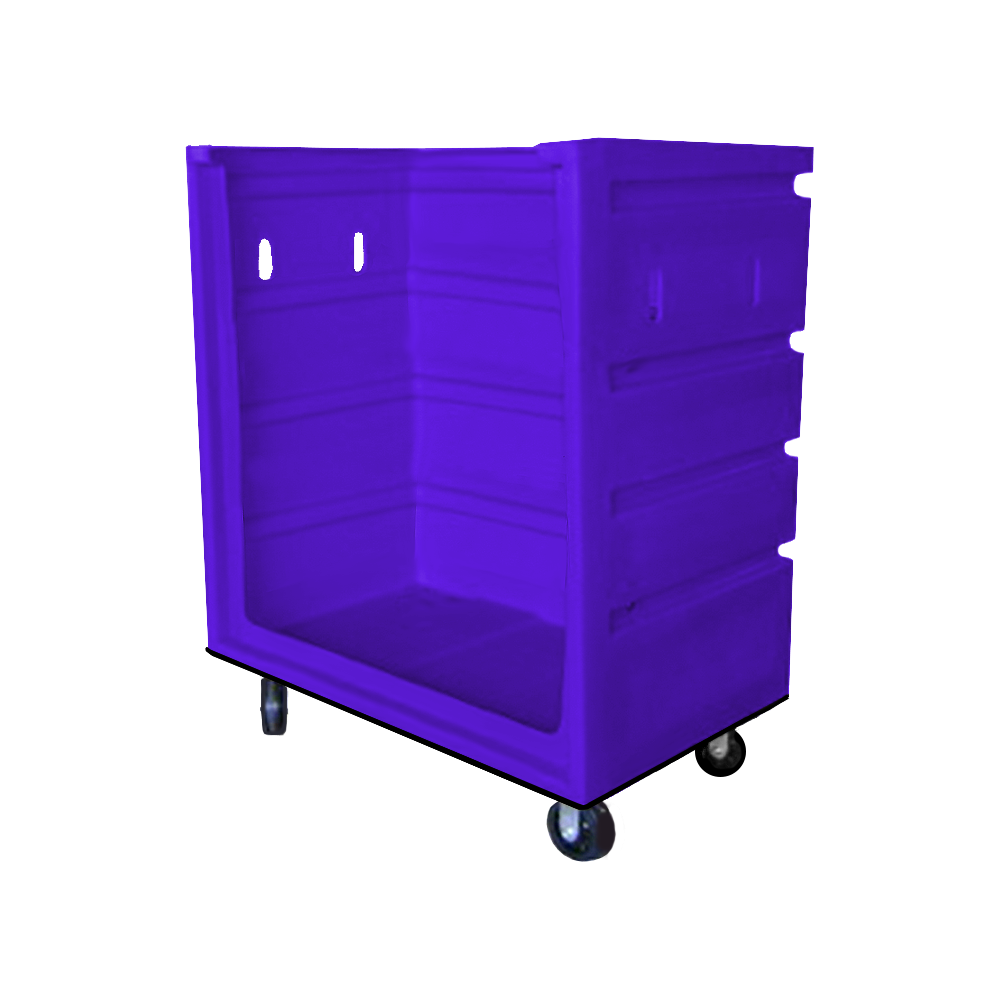 OFC-4829-H6, Open Front Bulk Cart, 24 Bushel, 48" x 29.5" x 56" - Purple 