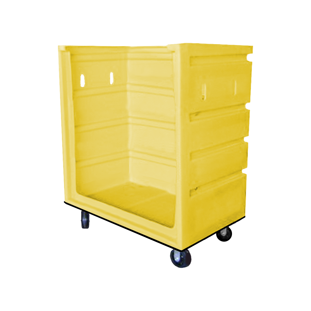 OFC-4829-H6, Open Front Bulk Cart, 24 Bushel, 48" x 29.5" x 56" - Yellow 