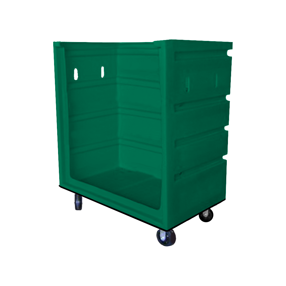 OFC-4829-H6, Open Front Bulk Cart, 24 Bushel, 48" x 29.5" x 56" - Green 