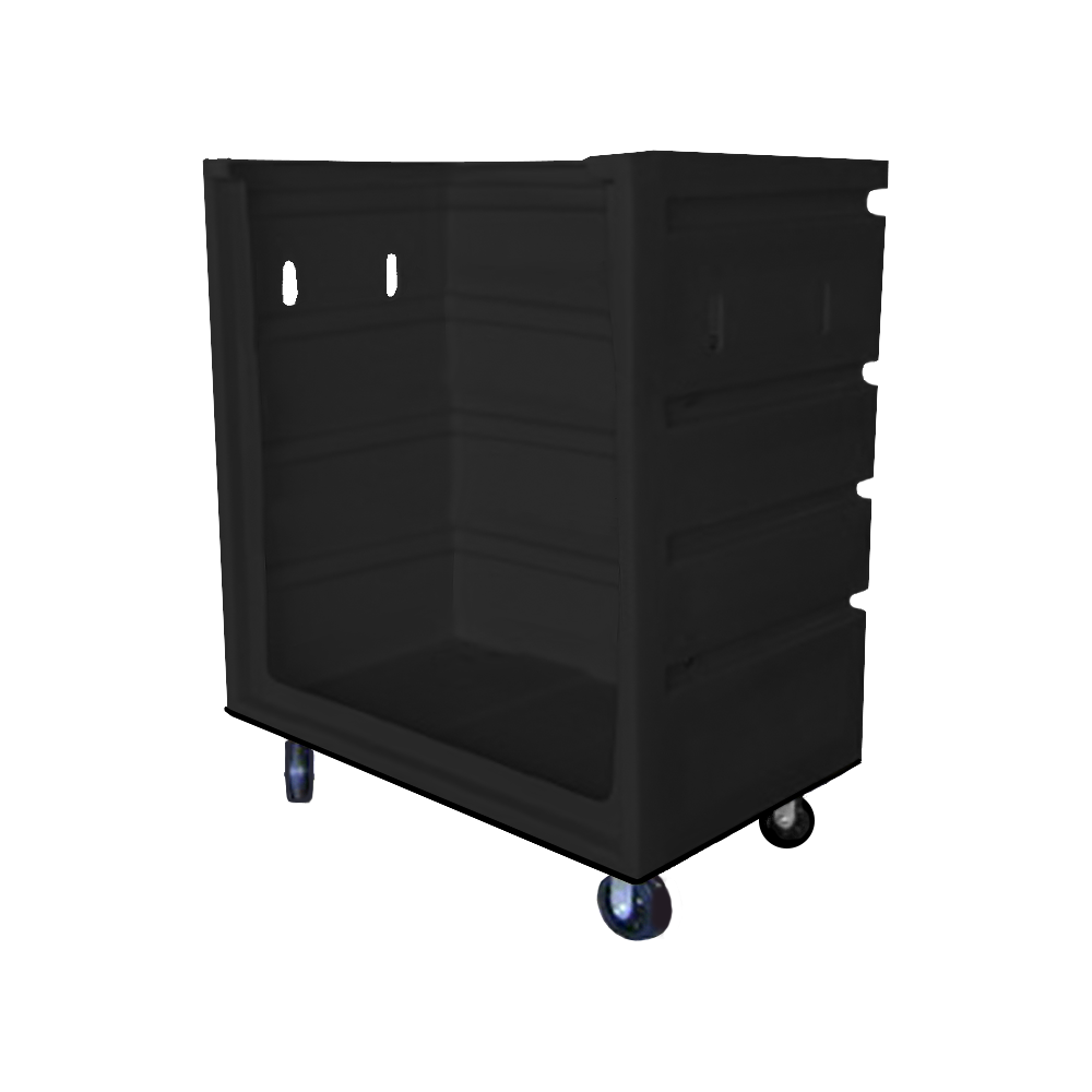 OFC-4829-H6, Open Front Bulk Cart, 24 Bushel, 48" x 29.5" x 56" - Black 