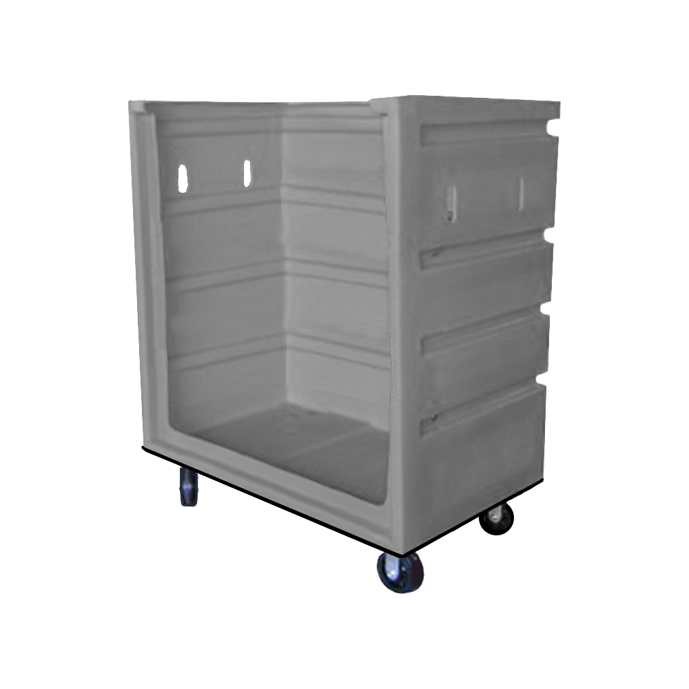 OFC-4829-H6, Open Front Bulk Cart, 24 Bushel, 48" x 29.5" x 56" - Gray 