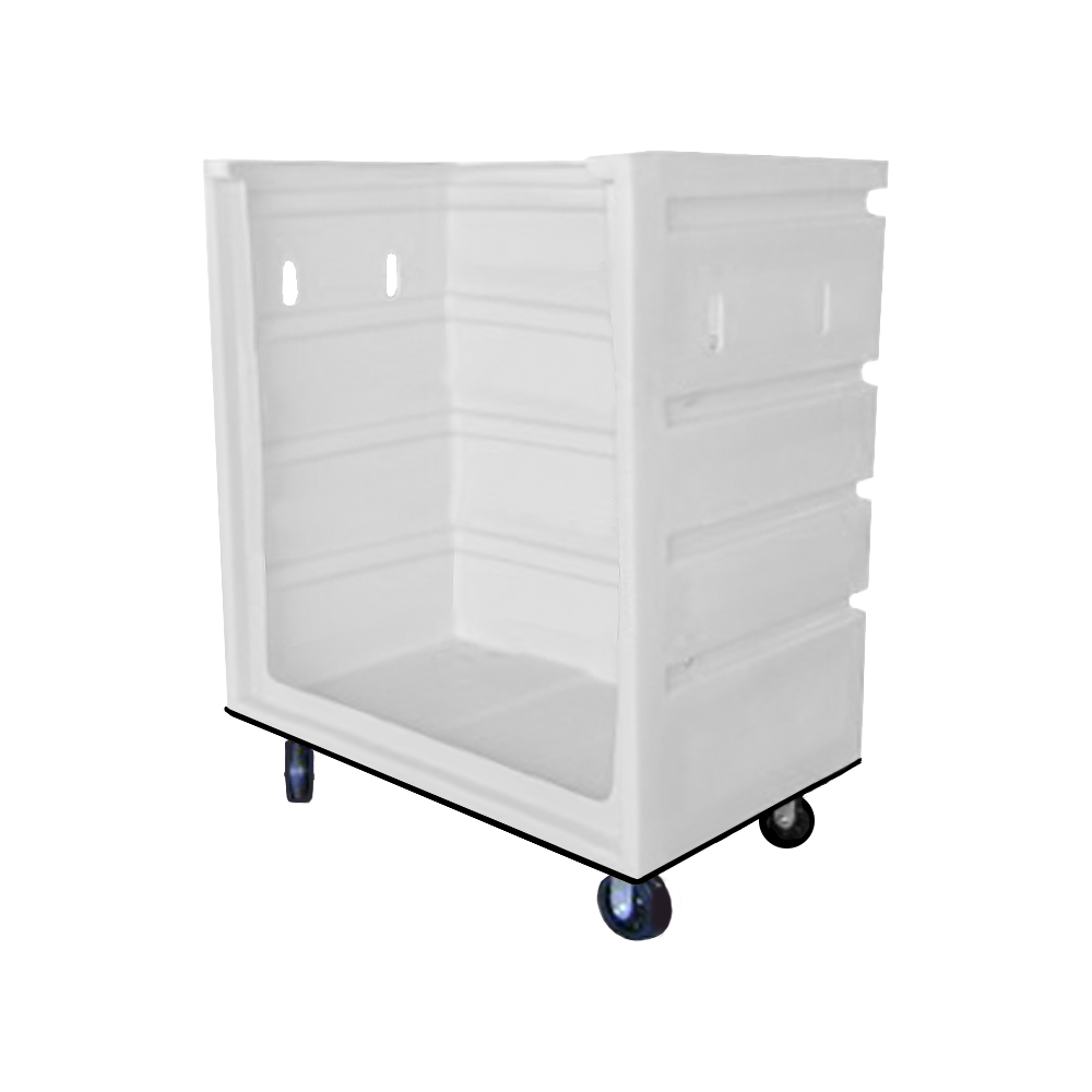 OFC-4829-H6, Open Front Bulk Cart, 24 Bushel, 48" x 29.5" x 56" - White 