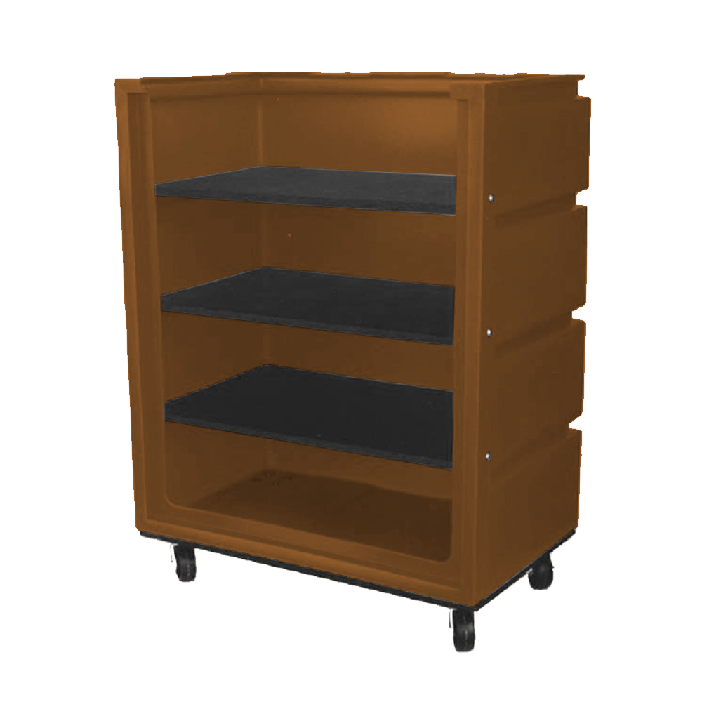 OFC-5829-H6, Open Front Bulk Cart, 37 Bushel, 48" x 29.5" x 67" - Brown 