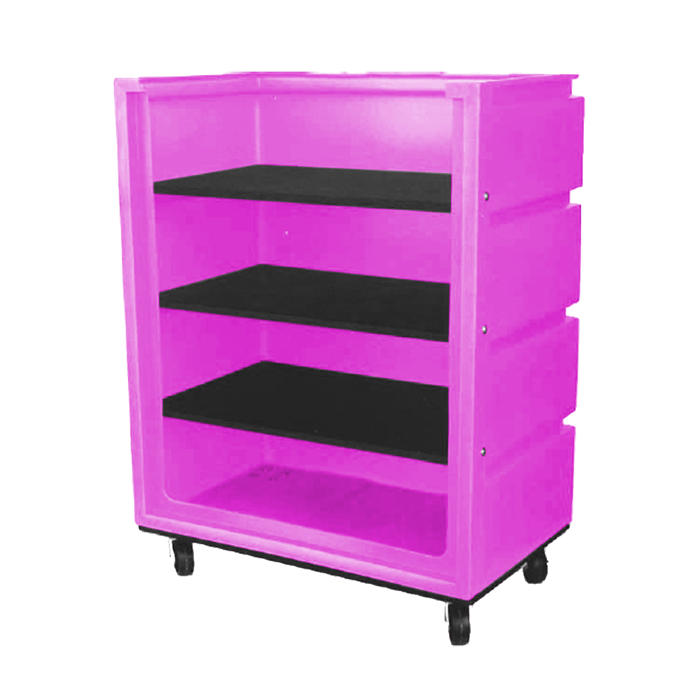 OFC-5829-H6, Open Front Bulk Cart, 37 Bushel, 48" x 29.5" x 67" - Pink 