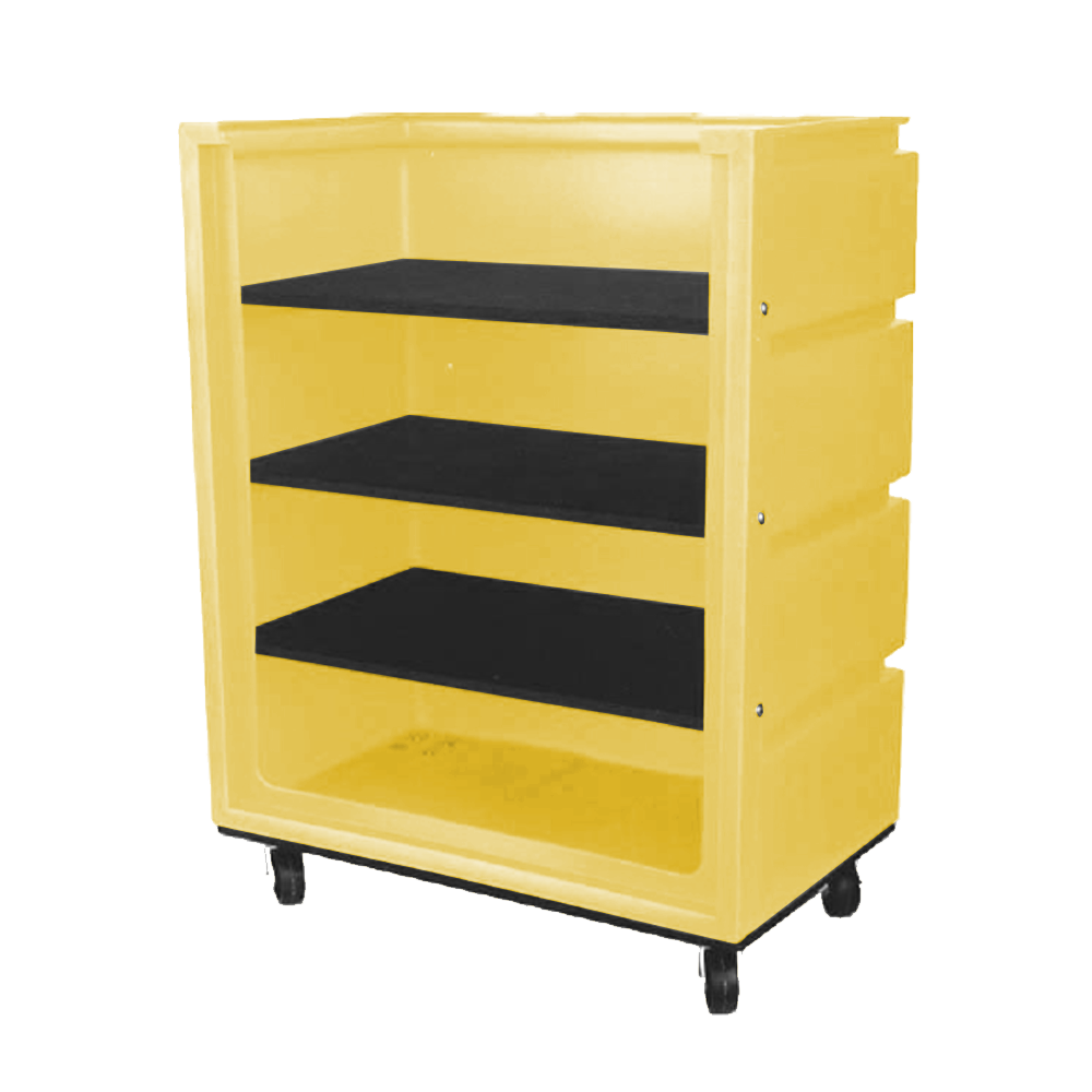 OFC-5829-H6, Open Front Bulk Cart, 37 Bushel, 48" x 29.5" x 67" - Yellow 