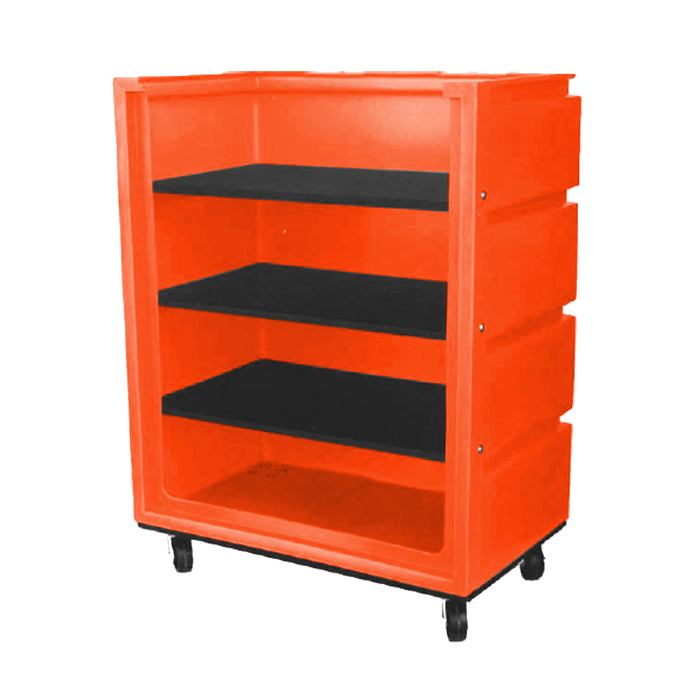 OFC-5829-H6, Open Front Bulk Cart, 37 Bushel, 48" x 29.5" x 67" - Orange 