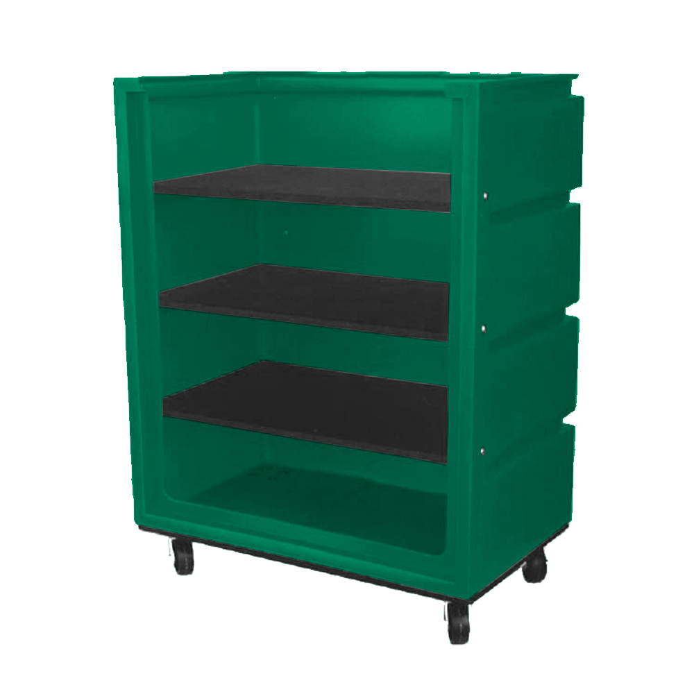OFC-5829-H6, Open Front Bulk Cart, 37 Bushel, 48" x 29.5" x 67" - Green 