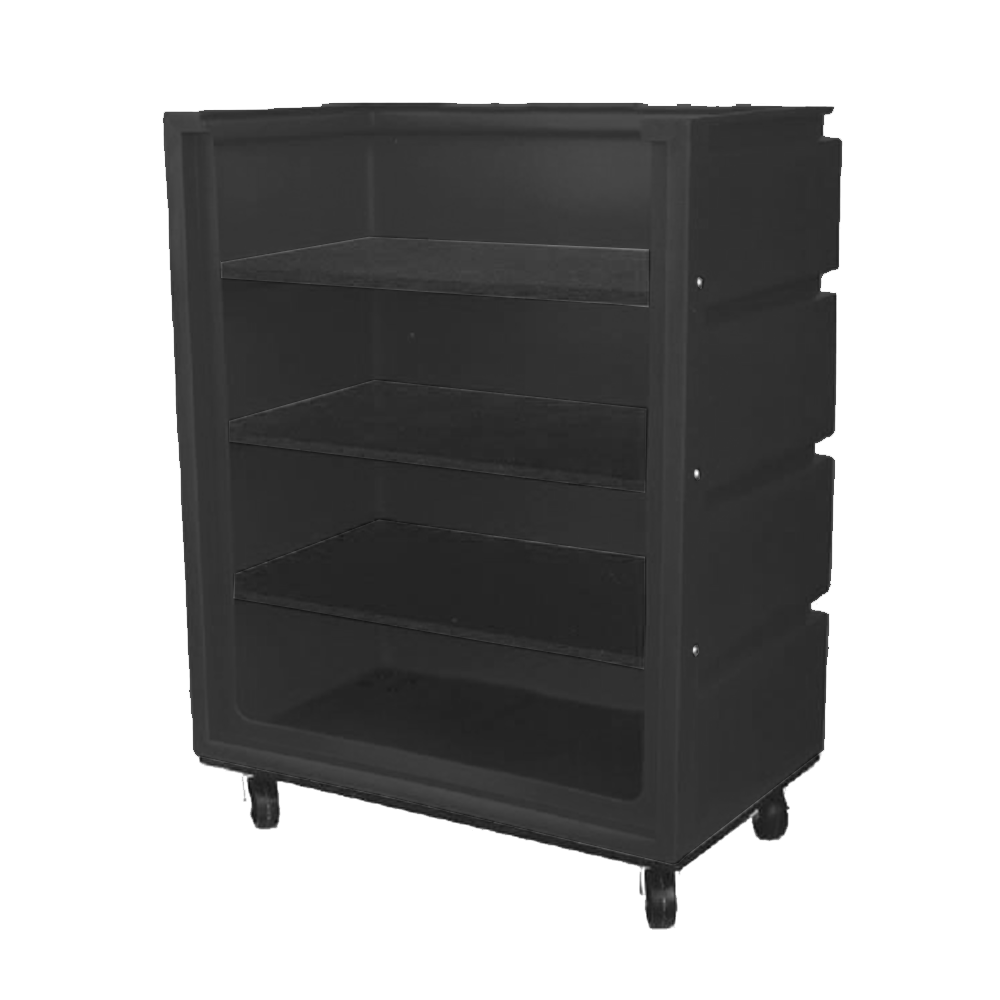 OFC-5829-H6, Open Front Bulk Cart, 37 Bushel, 48" x 29.5" x 67" - Black 