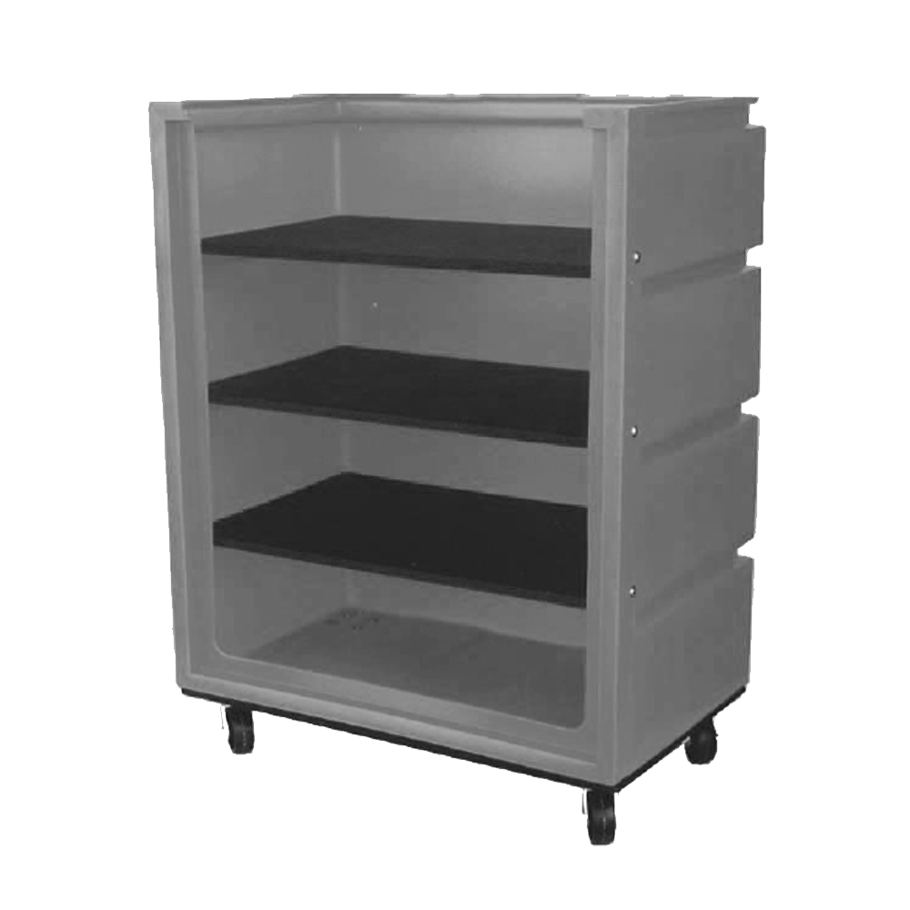 OFC-5829-H6, Open Front Bulk Cart, 37 Bushel, 48" x 29.5" x 67" - Gray 