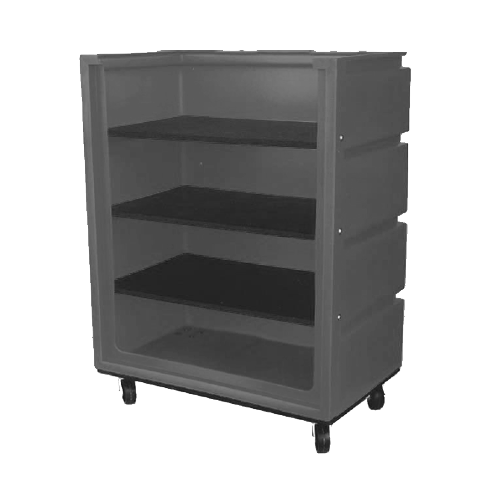 OFC-5829-H6, Open Front Bulk Cart, 37 Bushel, 48" x 29.5" x 67" - Dark Gray 