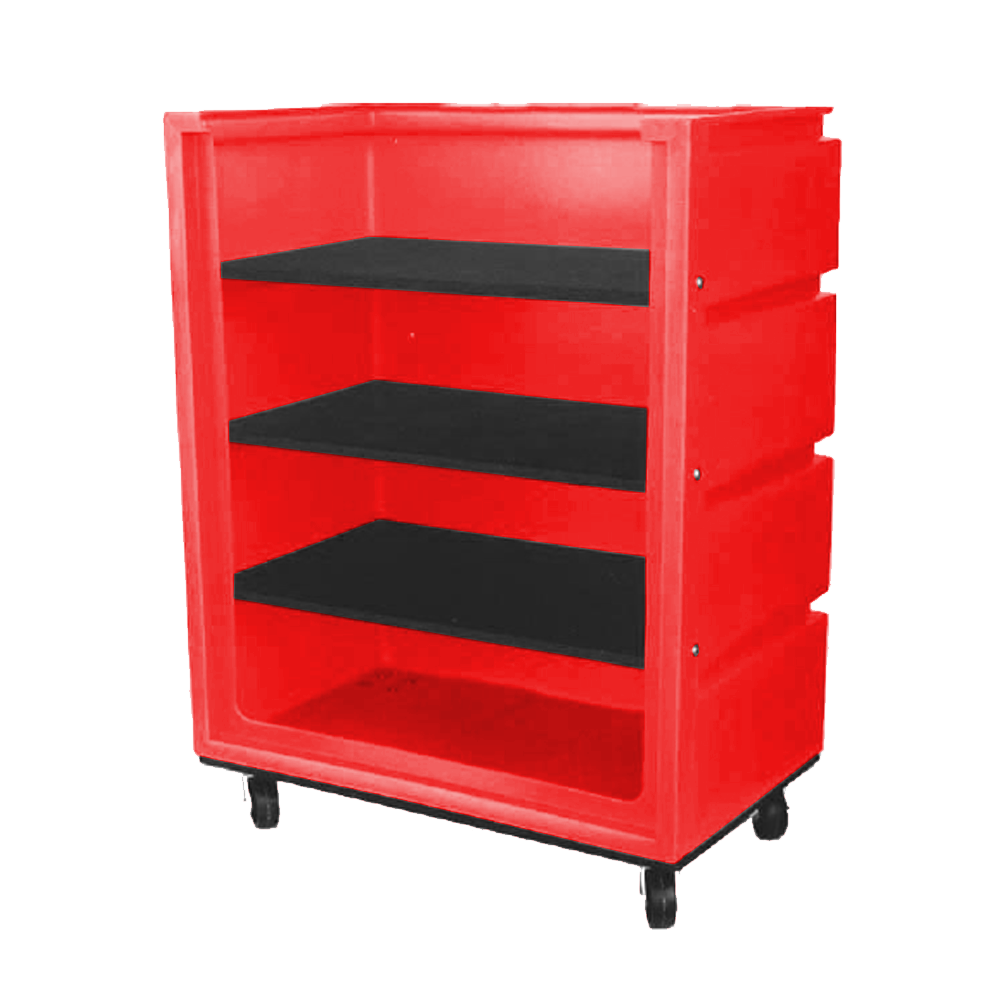 OFC-5829-H6, Open Front Bulk Cart, 37 Bushel, 48" x 29.5" x 67" - Red 