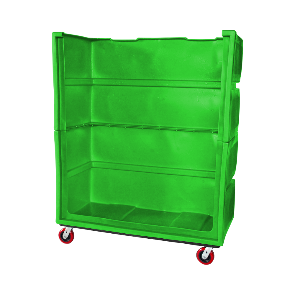 OFC-6829-H6, Open Front Bulk Cart, 54 Bushel, 60" x 29.5" x 75" - Lime Green 