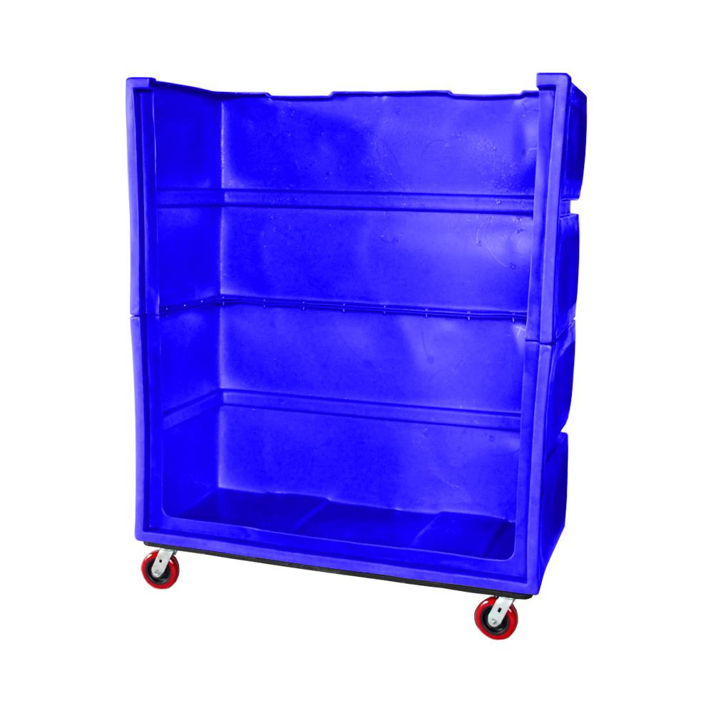 OFC-6829-H6, Open Front Bulk Cart, 54 Bushel, 60" x 29.5" x 75" - Dark Blue 