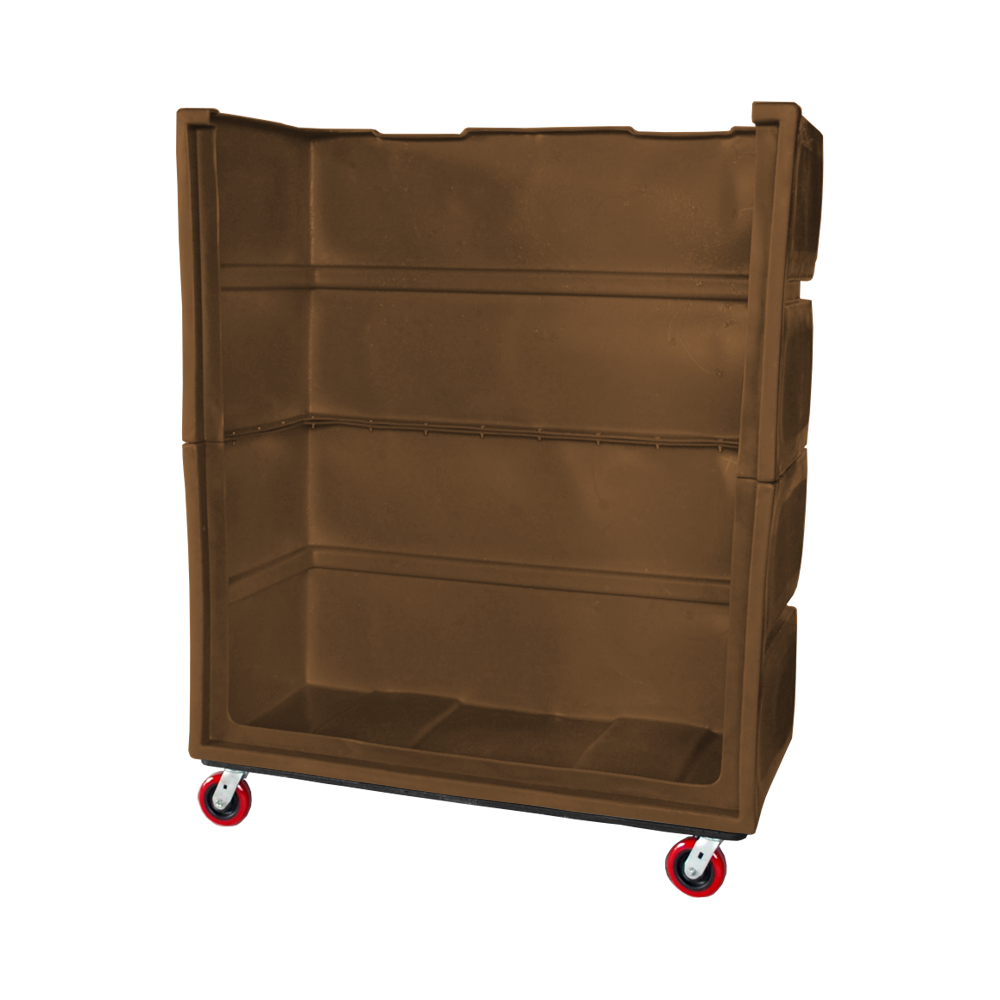 OFC-6829-H6, Open Front Bulk Cart, 54 Bushel, 60" x 29.5" x 75" - Brown 